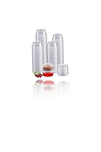Generic Portion Cups with Lids (2 Ounces, 100 Pack) | Disposable Plastic Cups for Meal Prep, Portion Contro