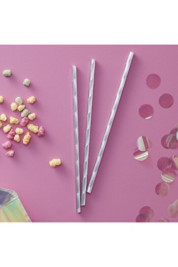 Generic Iridescent Party - Paper Straws