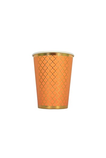 Generic Peacock Supplies Prickly Pear Moroccan Party Cups 10-Pieces, Amber