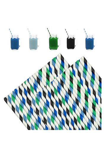 Generic ECVV 100PCS Paper Drinking Straws - 8mm Biodegradable Paper Straws - Durable & Eco-Friendly in Colo