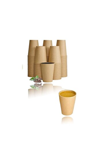 Generic Sweet seven 50-pack 12 oz Kraft Paper Cups - Disposable Coffee Cups for Hot/Cold Beverages, Perfect