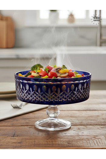 AKDEN STORE Cutting Decor Handcrafted Tableware Presentation Holder Glass Bowl