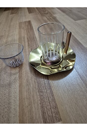 Keopsantique home 18 Pieces X Model Gold Tea and Coffee Set