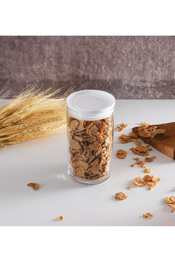 Paşabahçe 43736 Vacuum Glass Jar - Glass Food Storage Container 8 Liters White Lid