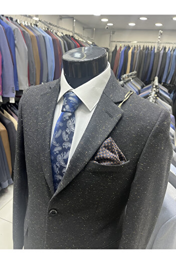 MASSARO Battal Boy Large Size Classic Wool Winter Men's Jacket