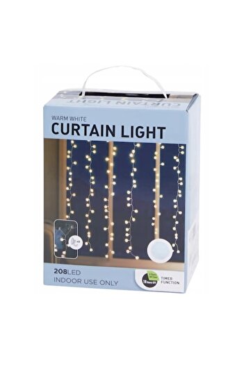 OEM Light curtain 208 LEDs outdoor warm white 2.4x1.4m TIMER