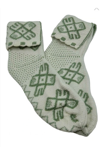 Star Fashion Knitted socks, 100% wool, traditional pattern