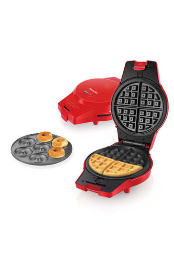 SAACHİ 2 in 1 Waffle/Donut Maker NL-2M-1564-RD