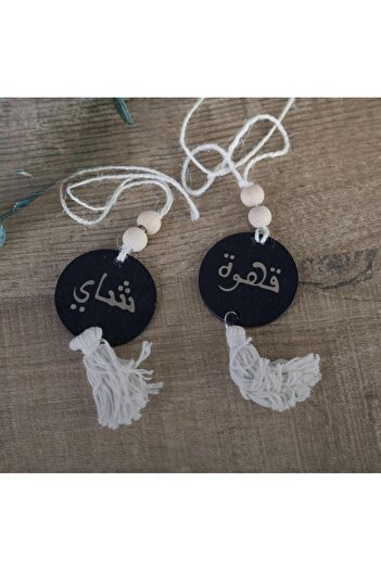 Generic Wooden tea and coffee tags with jute rope to solve the problem of confusing coffee and tea