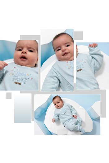 Caramell Color World Cep Button Detail Bottom Top Set Blue