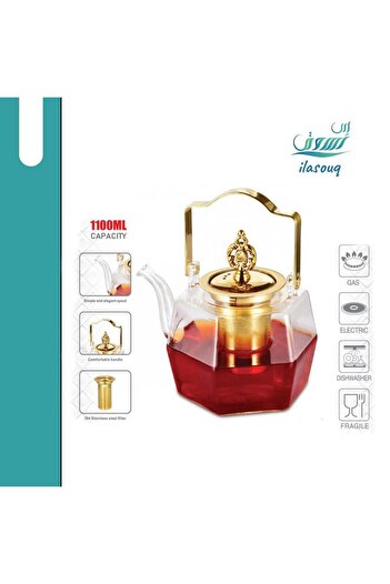 DLC 1.1 Liter Glass Teapot with Purification Filter