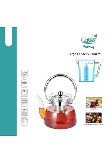 DCL Heat-resistant Glass Teapot 1.1 Liter