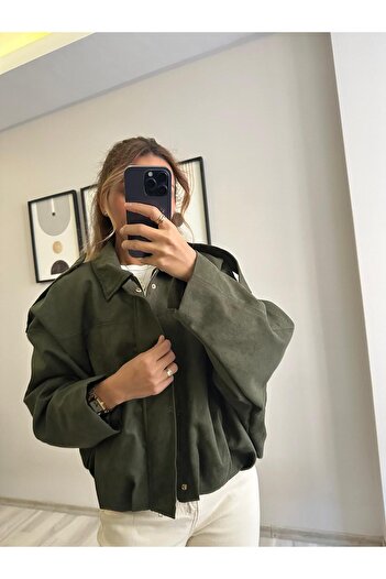TB Butik Brand Equivalent Suede Zippered Bomber Jacket