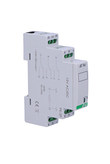 Other PK3P 12V Electromagnetic Relay, 3P 8A, Rail Mount