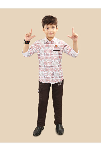 Ts Trends By Styli Printed Buttoned Shirt and Pant Set