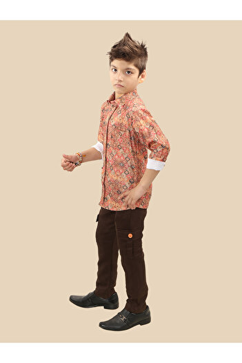 Ts Trends By Styli Printed Buttoned Shirt and Pant Set