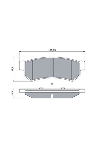 Bosch Brake pad set disc brake CHEVROLET LACETTI sedan (J200) 2005-2013