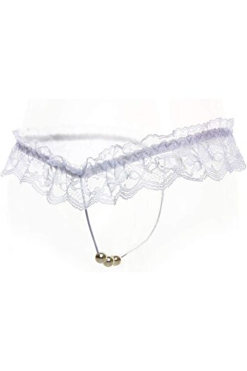 Generic 3-pack Women's Lingerie Thongs Panties Lace Briefs Sexy G Strings Pearls Underwear, multi - One Size