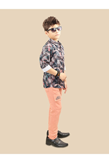 Ts Trends By Styli Printed Buttoned Shirt and Pant Set
