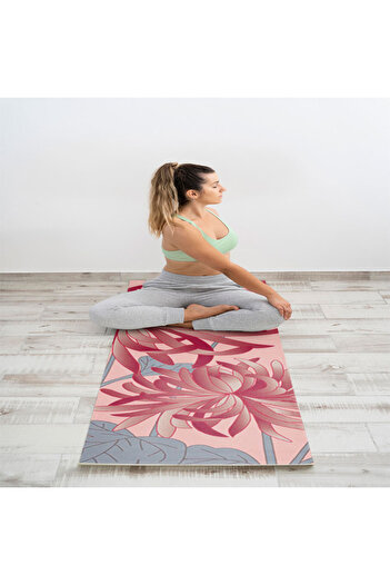 TSUMAB Mandala Printed Yoga Mat with Carry Strap – Non-Slip Fitness & Exercise Mat
