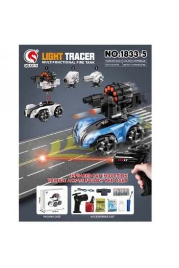 GENESE New Amazing 3-in-1 Remote Control Car for Light Chaser with Remote Control Launcher