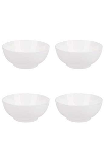 Vervo.ro pentru minți curioase Set of 4 Bowls, 4 Pieces, 1 L, Porcelain, White
