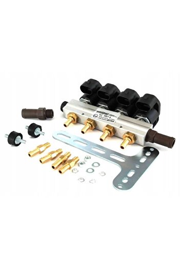 OEM LPG injector rail AC W01 (2 OHMI) - 4 Cylinders, nozzles with 1.5 mm hole that need to be enlarged in diameter