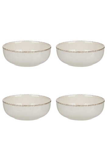 Vervo.ro pentru minți curioase Bowl set, 4 pieces, 680 ml, Ceramic, Beige