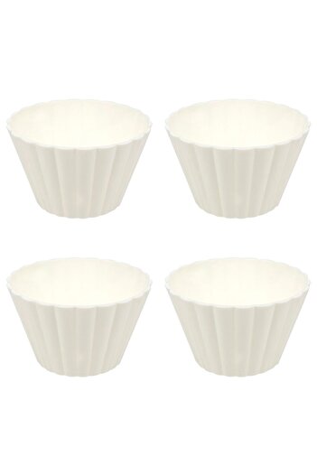 Vervo.ro pentru minți curioase Set of 4 bowls, 125 ml, Plastic, White