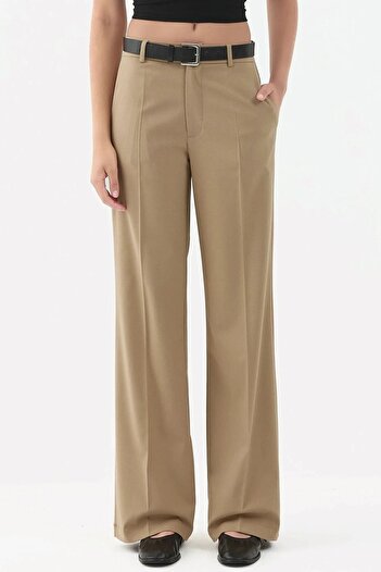 Hiccup Viscose Blend Straight Leg Trousers