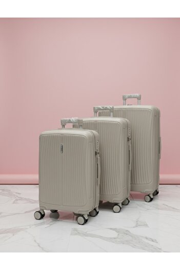 Generic 3-Piece Hardside Lightweight PP Luggage Set with 360° Spinner Wheels