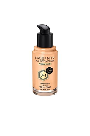 Max Factor Fond de ten fluid 3 in 1 FACEFINITY ALL DAY FLAWLESS SPF20 #W62 warm beige 30 ml