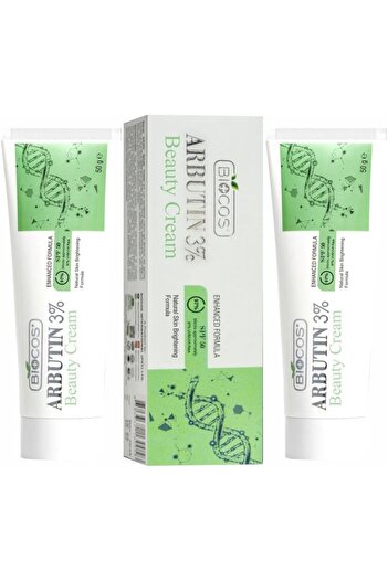 BIOCOS rbutin 3% for Dark Spots & Sun Tanning Face Cream (Pack of 2) with Glycolic & Kojic Acid for Blemish