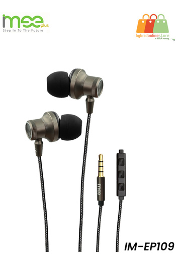 iMee PLUS IM-EP109 Wired Earphones with Mic, 3.5mm Jack, Hi-Fi Stereo Sound, Volume & Call Control