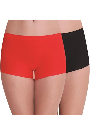 Glamroot Women's Ice Silk Seamless Boyshort Panty, Free Size