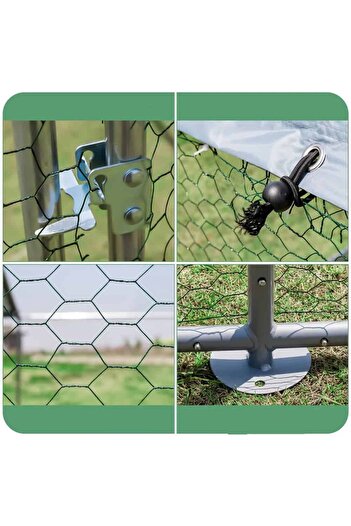 DacEnergy Chicken coop, galvanized metal frame, hexagonal wire mesh protection