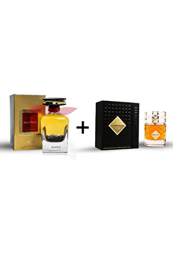 Riiffs Bella Rouge For Women Eau De Parfum 100ML + Golden Elixir Extrait De Parfum Men 100ML