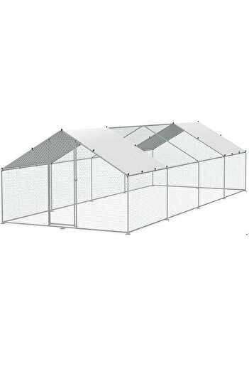 DacEnergy Chicken coop, galvanized metal frame, hexagonal wire mesh protection