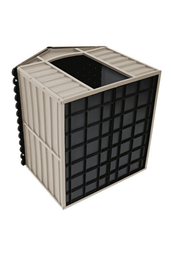 DacEnergy Medium-sized dog cage, made of UV-stabilized plastic, 71 x 71 x 68cm