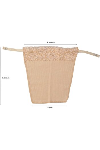 Generic GLAMORAS Cotton Clip On Camisole for Women Mock Lace | Deep Neck Cleavage Cover Up Inner Cami Secret
