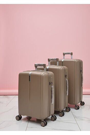 Generic 3-Piece Hardside Lightweight PP Luggage Set with 360° Spinner Wheels