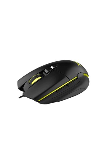 Delux M522 gaming mouse, RGB lighting, 6400 DPI, Black