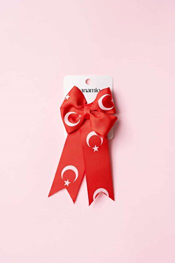 Banamio Moon Star Turkish Flag Patterned Bow Clip Buckle
