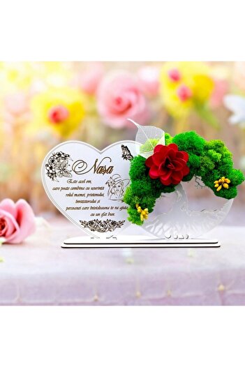 OEM Tree of Life Decoration with Stand and Heart, Personalized Gift with Standard Message for NASA "East