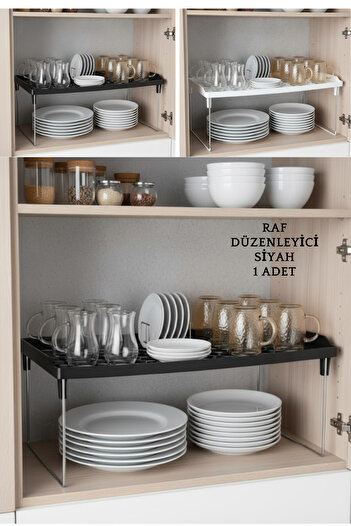 ego home Inside Cabinet Shelf Organizer Closet Organizer Shelf, Cup Plate Cup Rack, Organizing Shelf