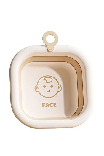 vivimall Foldable baby bathtub brown face | BabyFace