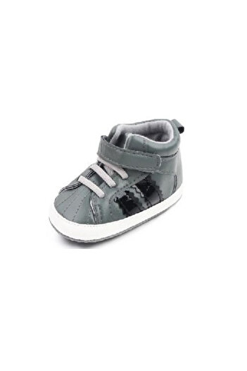BebeNou Gray Booties with Black Stripes MDD2741-4-p15