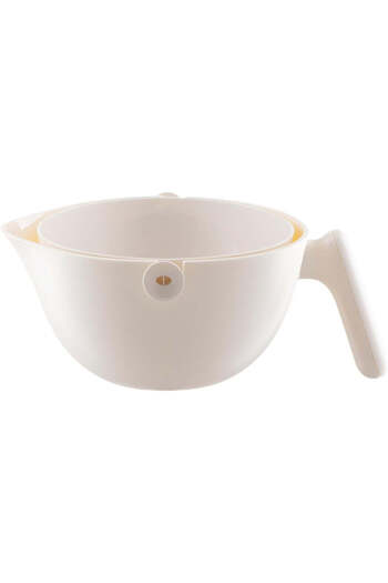 vivimall 2-in-1 bowl with drain system, resistant material | KitchenFlow