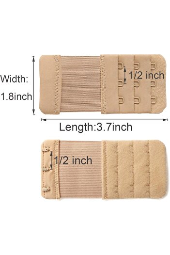 Generic SAMGU Women's Bra Extenders 3 Hook Elastic Stretchy Bra Extension Strap (one size, 3 Hook 1/2" Spaci