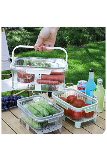 vivimall Portable lunch box with ice separator, Gray | FreshBox